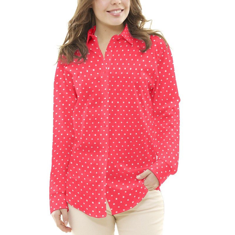 Patchwork Fabric Dots Red background - Ribes y Casals