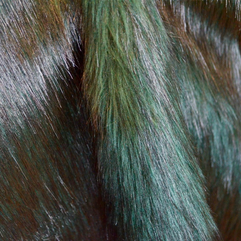 Fabric Long Pile Bicolor Bottle Green - Ribes y Casals