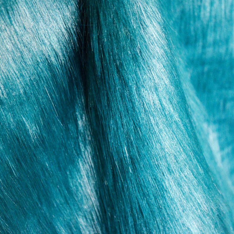 Plain Long Pile Fabric Peacock - Ribes y Casals