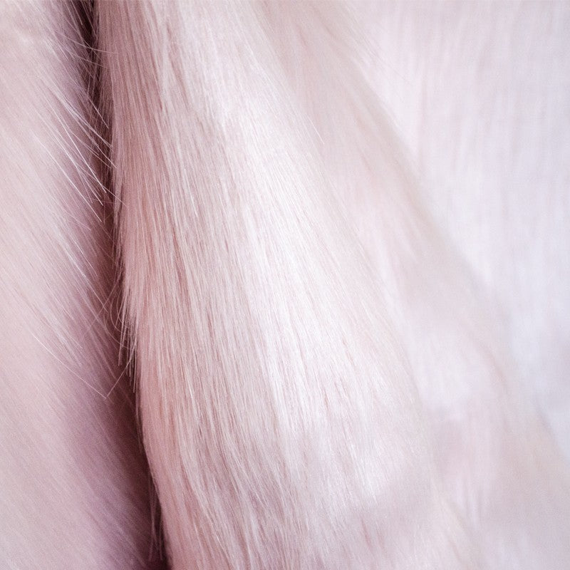 Plain Long Pile Fabric Pink Nude - Ribes y Casals