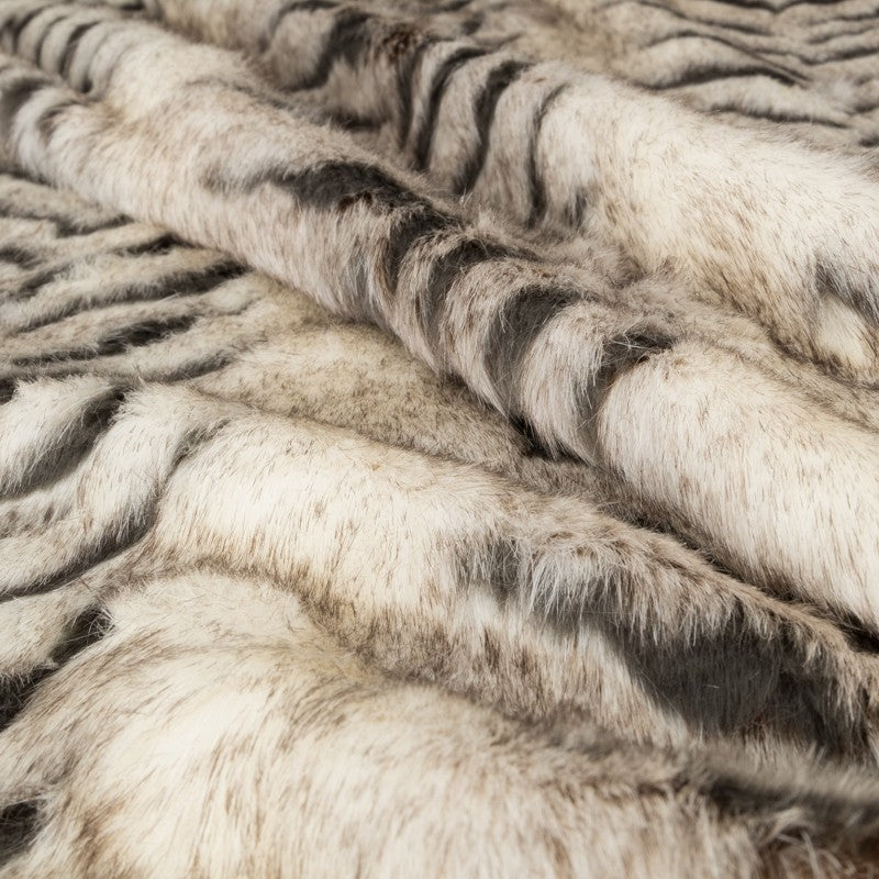 Fabric Long Pile Tiger White - Ribes y Casals