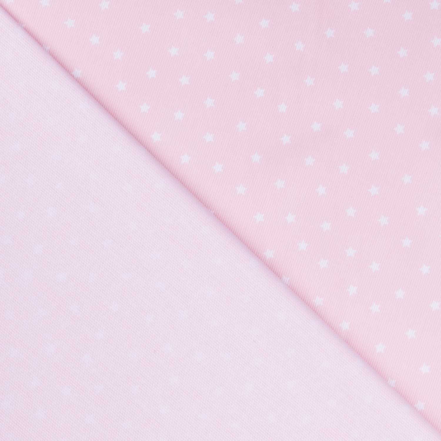 Tela Piqué Canutillo Estrella Rosa - Ribes y Casals