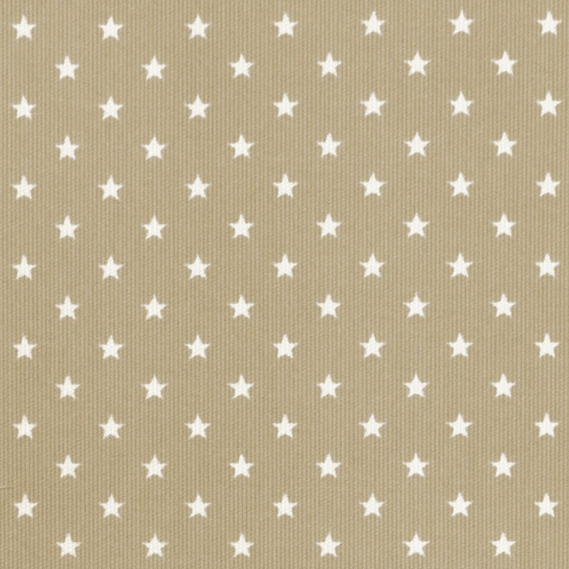 Tela Piqué Canutillo Estrellas Camel - Ribes y Casals