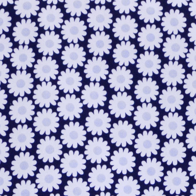 Tela Piqué Canutillo Rayas Azul Marino - Ribes y Casals