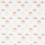 Tela Piqué Canutillo Nubes Camel - Ribes y Casals