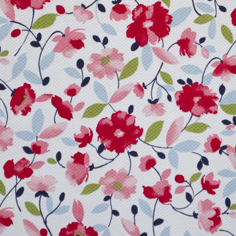 Printed Pique Floral Pink - Ribes y Casals