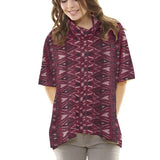 Poncho Fabric Diamonds Garnet - Ribes y Casals