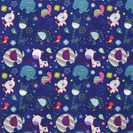 Cotton Poplin Fabric Animals Purple - Ribes y Casals