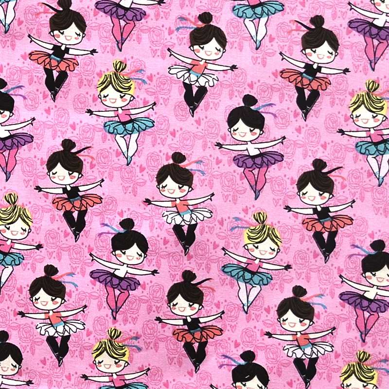 Cotton Poplin Fabric Ballerina Pink - Ribes y Casals