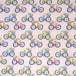 Cotton Poplin Bicycles Pink - Ribes y Casals