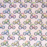 Cotton Poplin Bicycles Pink - Ribes y Casals