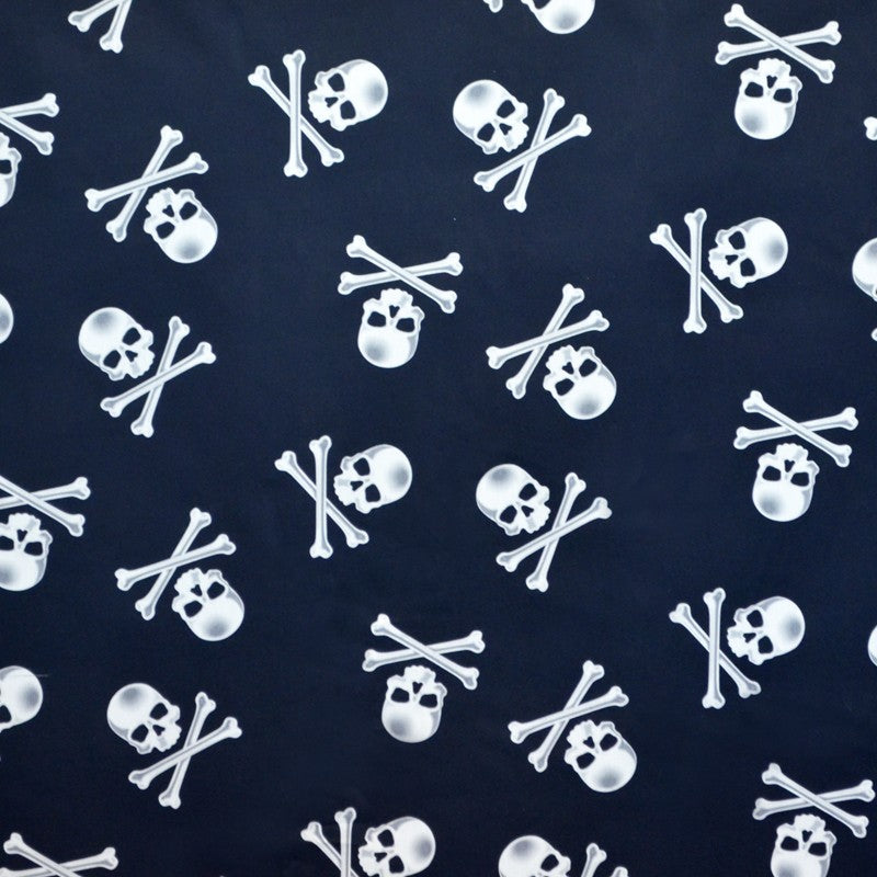 Cotton Poplin Skulls Black - Ribes y Casals