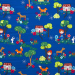 Cotton Poplin Fabric Little Red Riding Hood Blue - Ribes y Casals