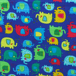Cotton Poplin Fabric Elephant Blue - Ribes y Casals