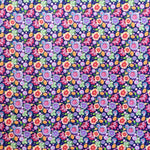 Cotton Poplin Flowers Hippies Purple - Ribes y Casals
