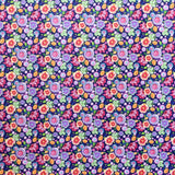Cotton Poplin Flowers Hippies Purple - Ribes y Casals
