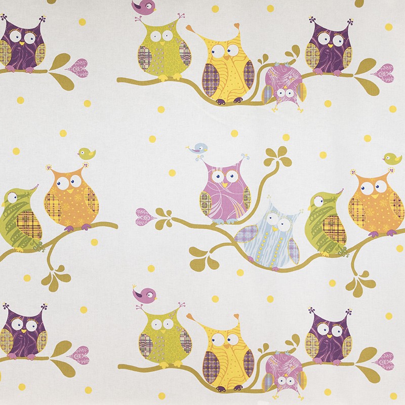Poplin Owls Ecru - Ribes y Casals