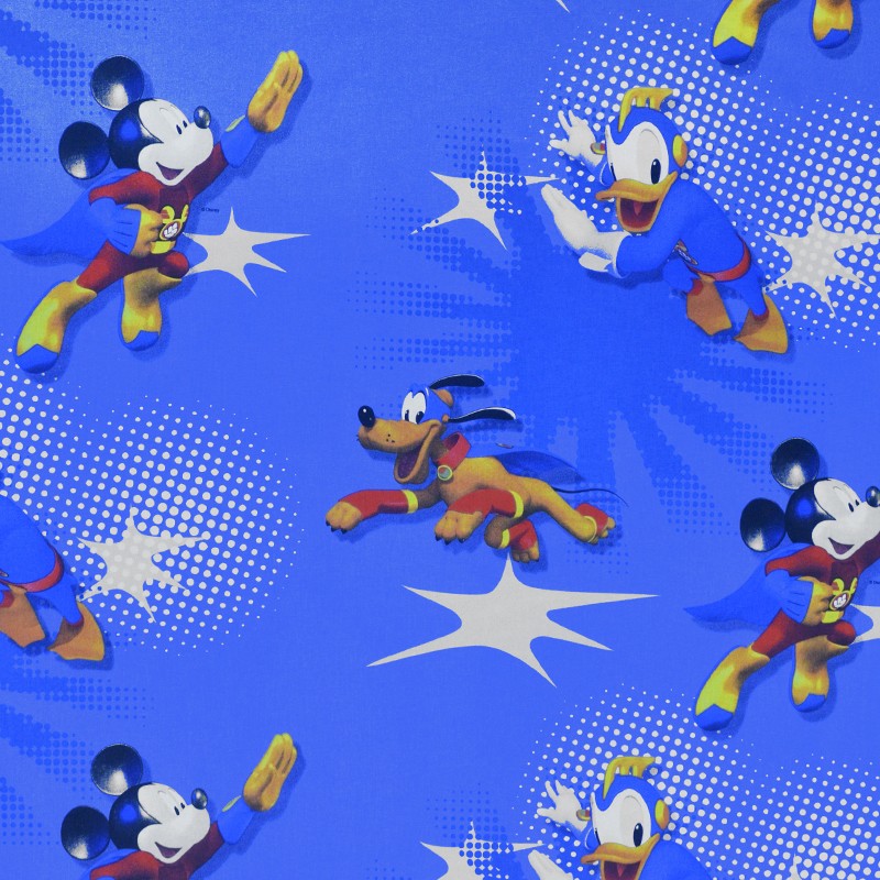 Poplin Donald Disney Blue Denim - Ribes y Casals