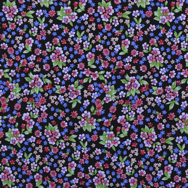 Poplin Flamenco Liberty Daisy Black - Ribes y Casals