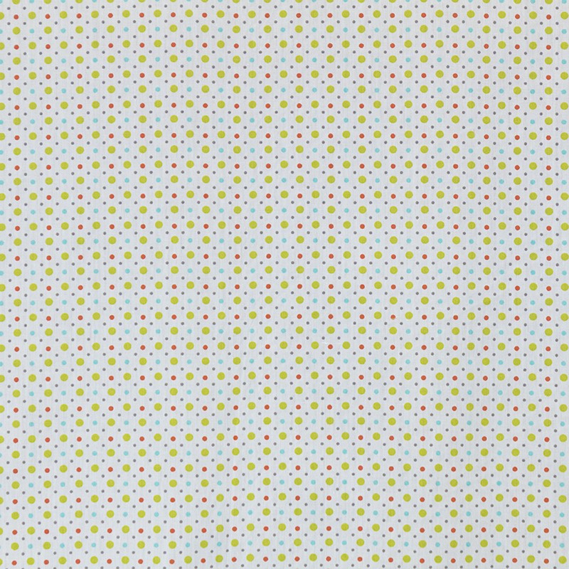 Poplin Dotted Pistachio Orange - Ribes y Casals