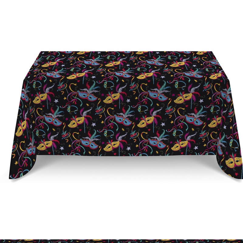 Poplin Fabric Venitian Mask Black - Ribes y Casals