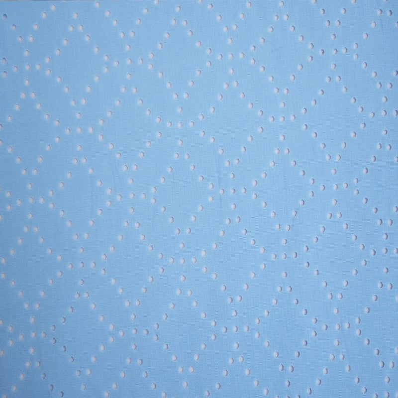 Perforated Poplin Fabric Blue - Ribes y Casals