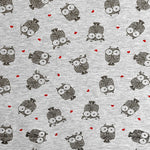 Cotton Jersey Owl Mottled Grey - Ribes y Casals