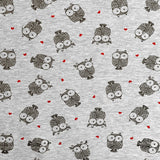 Cotton Jersey Owl Mottled Grey - Ribes y Casals
