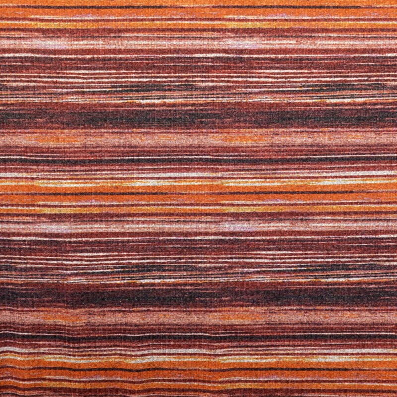 Rib Jersey  Stripes Brick - Ribes y Casals