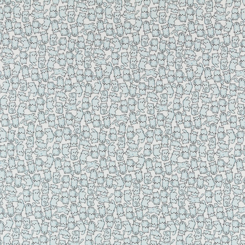 Mesh Fabric Kittens Blue - Ribes y Casals