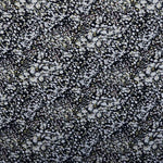 Knit Fabric Flower Print Black Background - Ribes y Casals