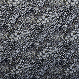 Knit Fabric Flower Print Black Background - Ribes y Casals