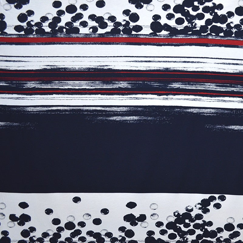Viscose Knitted Fabric Bubbles Navy Blue - Ribes y Casals