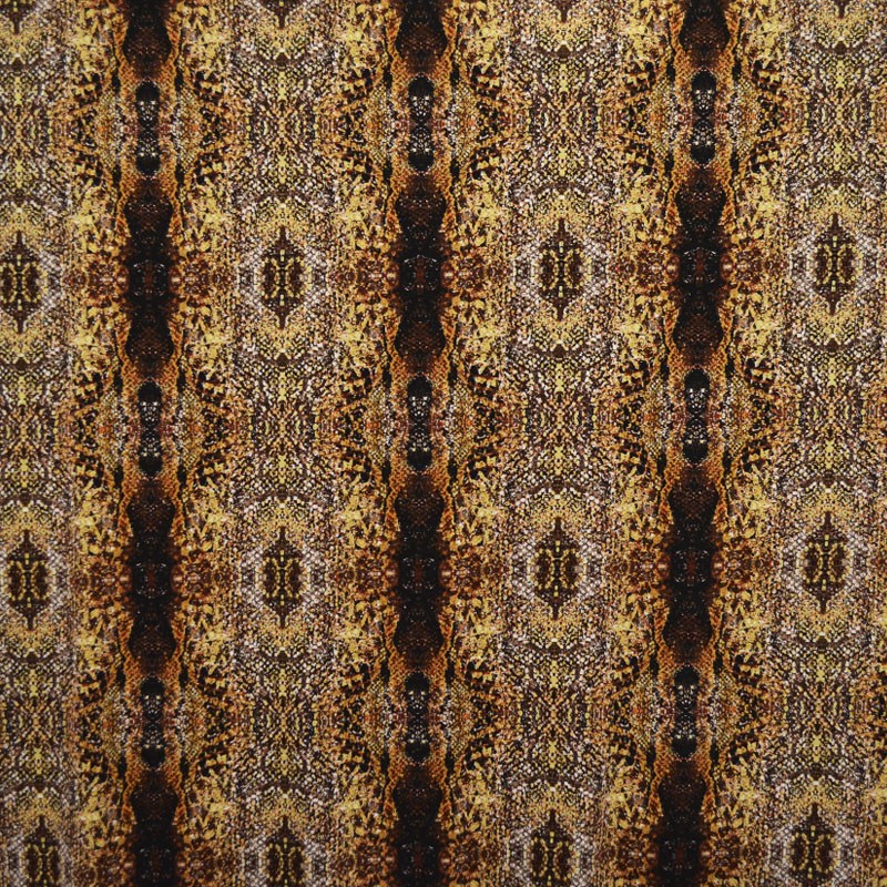 Viscose Knitted Fabric Ochre Mosaic - Ribes y Casals