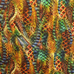 Viscose Jersey Snake Orange - Ribes y Casals