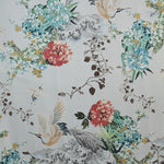Satin Mikado Birds Bluish Grey - Ribes y Casals