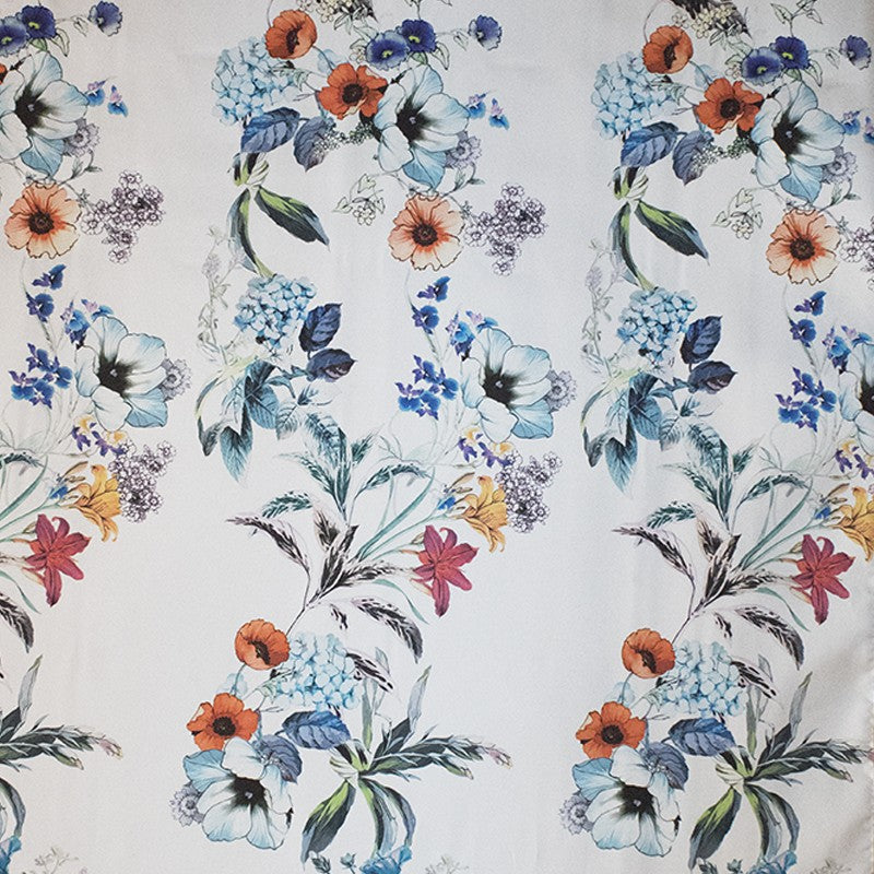 Satin Mikado Floral Orange - Ribes y Casals