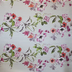 Satin Mikado Floral Red - Ribes y Casals
