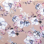 Satiny Mikado Canvas Stains Flowers Nude - Ribes y Casals