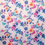 Polyester Twill Flower Pink Background - Ribes y Casals