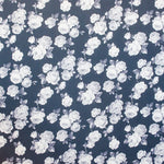 Polyester Twill Flower Grey - Ribes y Casals