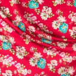 Satin Cretonne Fabric Red - Ribes y Casals