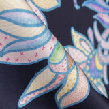 Mast Satin Flower Navy - Ribes y Casals