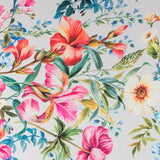 Satin Fabric Panel Hibiscus Silver - Ribes y Casals