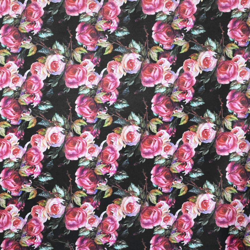 Flower Shantung Black - Ribes y Casals