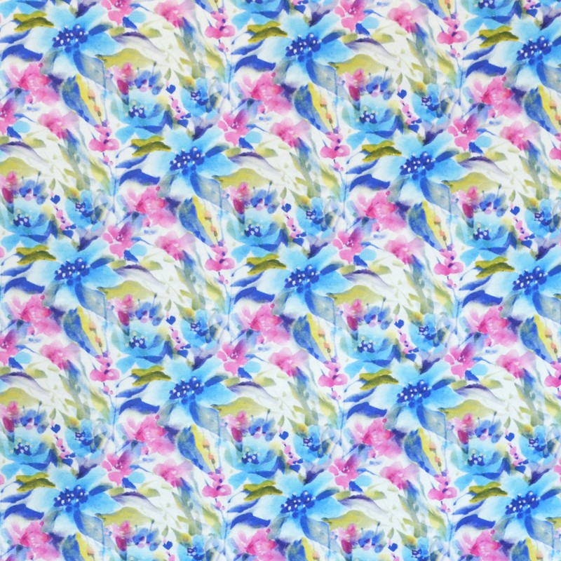 Shantung Flower Blue - Ribes y Casals