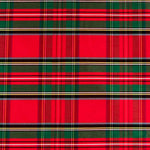 Fabric Shantung Polyester Red Tartan - Ribes y Casals