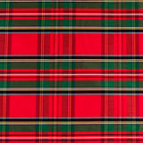 Fabric Shantung Polyester Red Tartan - Ribes y Casals