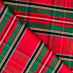 Fabric Shantung Polyester Red Tartan - Ribes y Casals