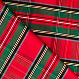 Fabric Shantung Polyester Red Tartan - Ribes y Casals